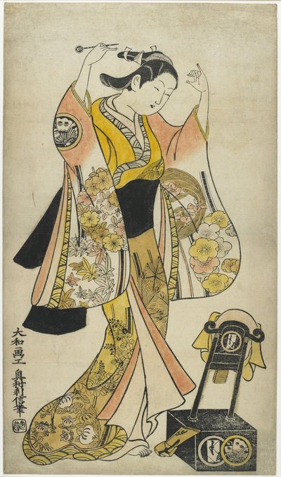 Sanjo Kantaro II as Yaoya Oshichi, 1718 by Okumura Toshinobu